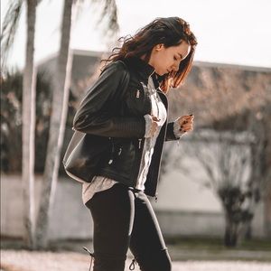 ❌SOLD❌Faux leather moto jacket